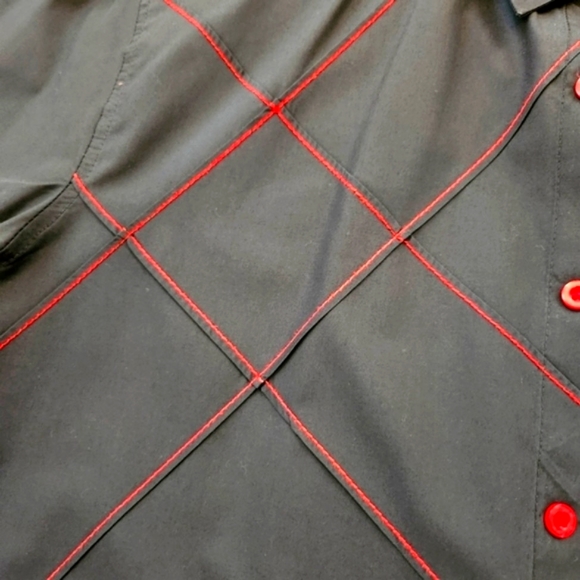 Jeansian button up shirt US size XXL black and red - Picture 5 of 13